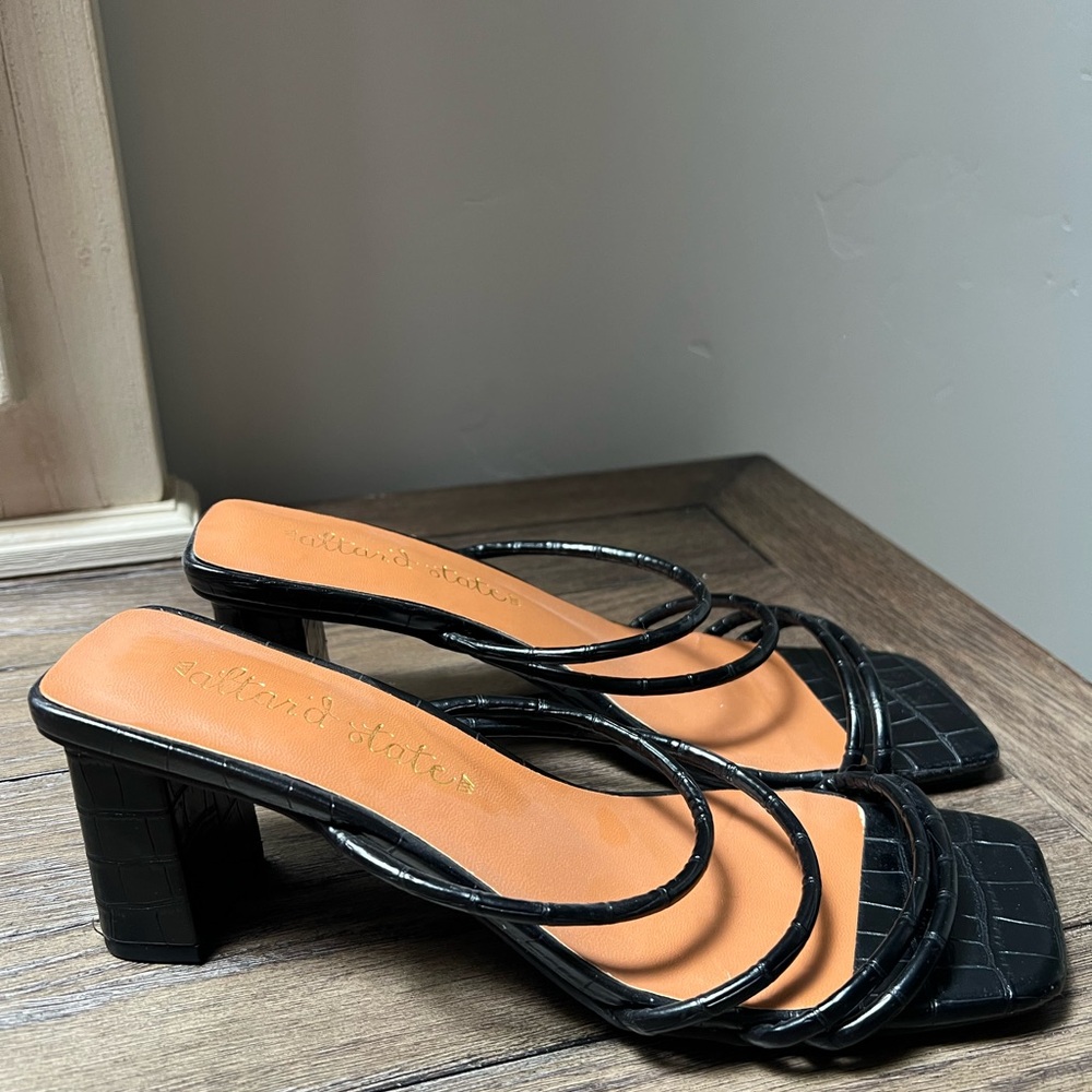 Altar'd State Black Strappy Heels